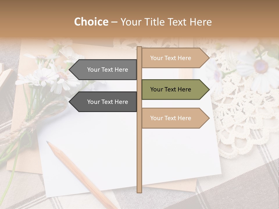 Mail Clothespins Post PowerPoint Template