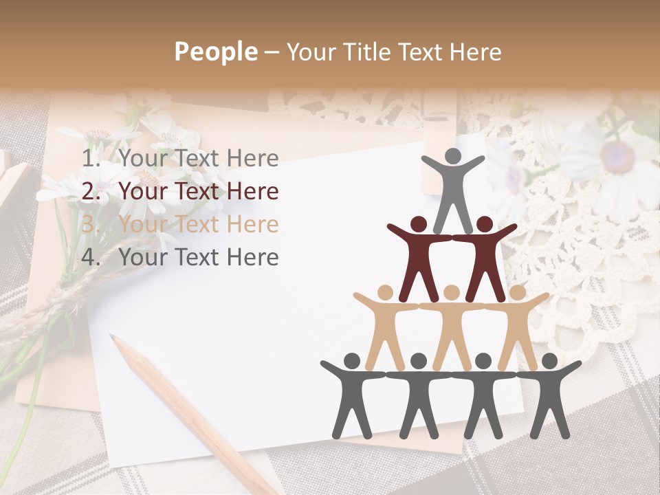 Mail Clothespins Post PowerPoint Template