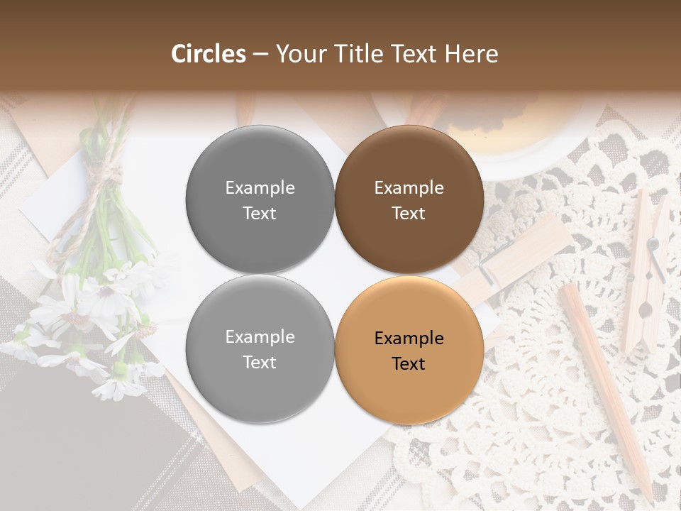 Beige Flowers Holiday PowerPoint Template