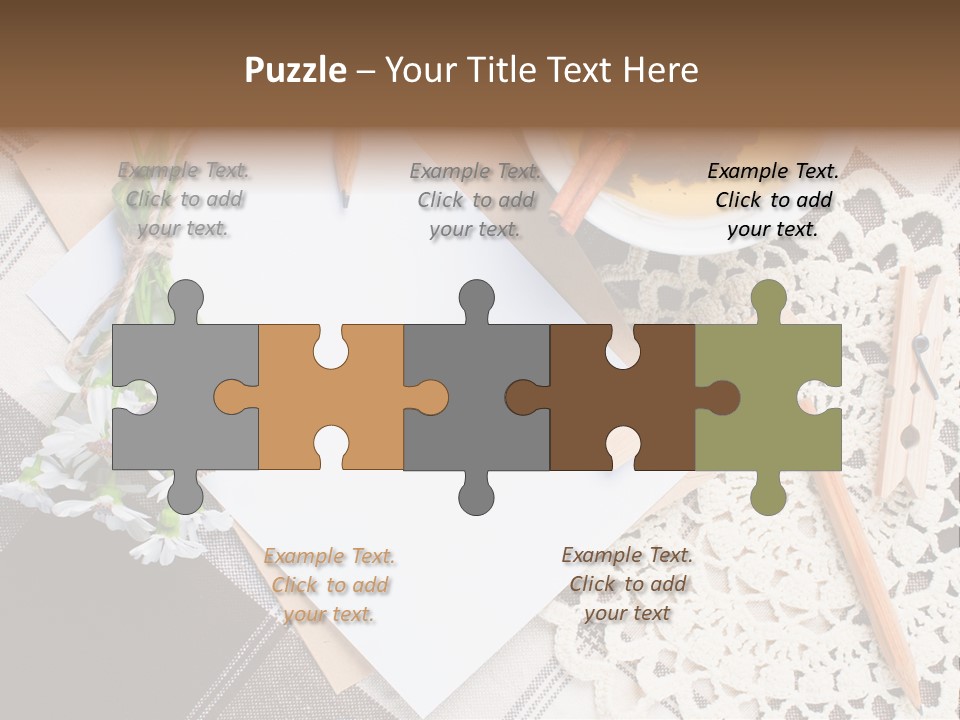 Beige Flowers Holiday PowerPoint Template