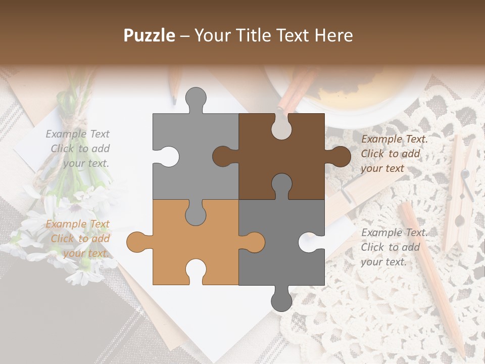 Beige Flowers Holiday PowerPoint Template