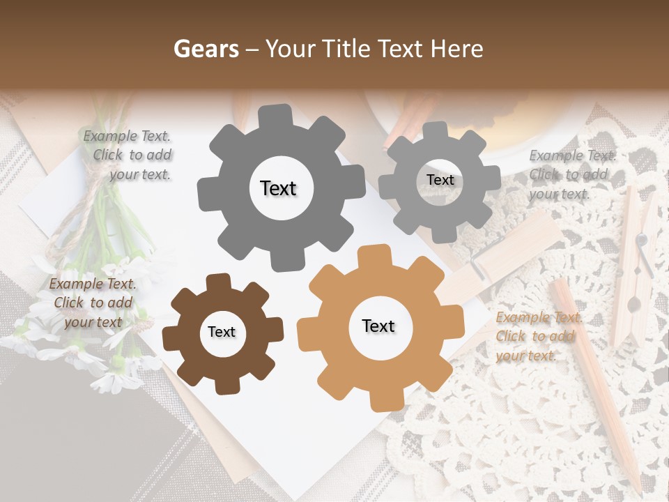 Beige Flowers Holiday PowerPoint Template