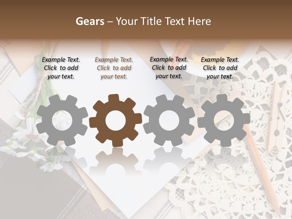 Beige Flowers Holiday PowerPoint Template