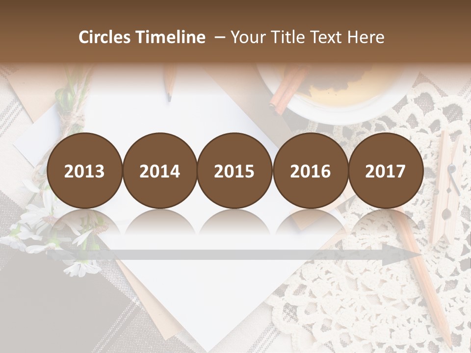 Beige Flowers Holiday PowerPoint Template