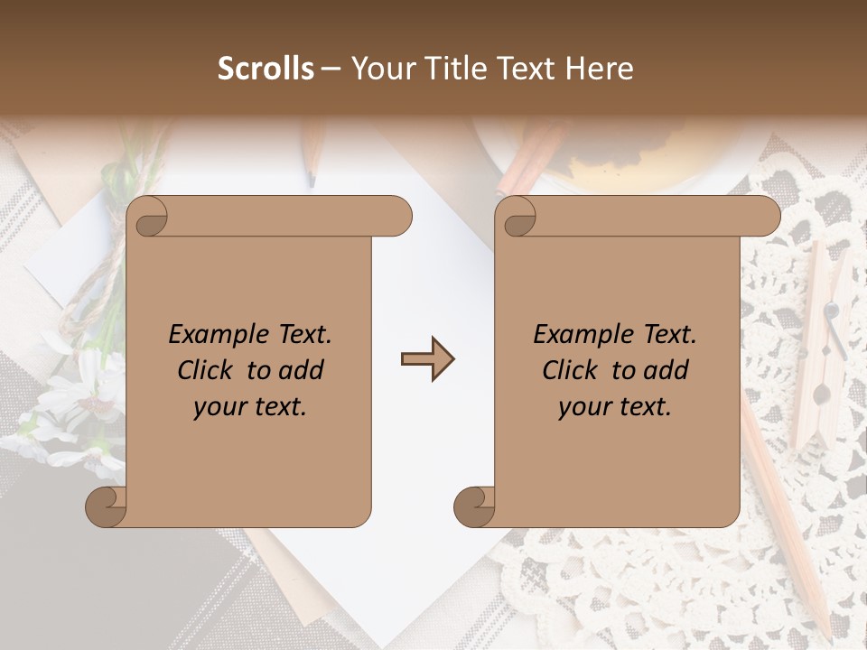 Beige Flowers Holiday PowerPoint Template