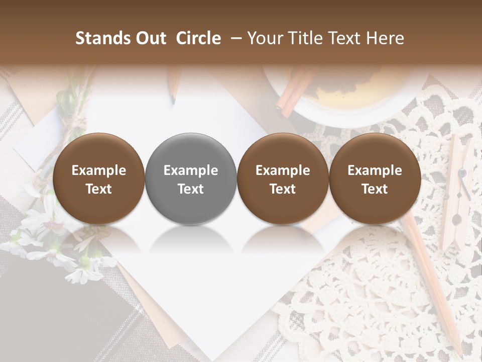 Beige Flowers Holiday PowerPoint Template