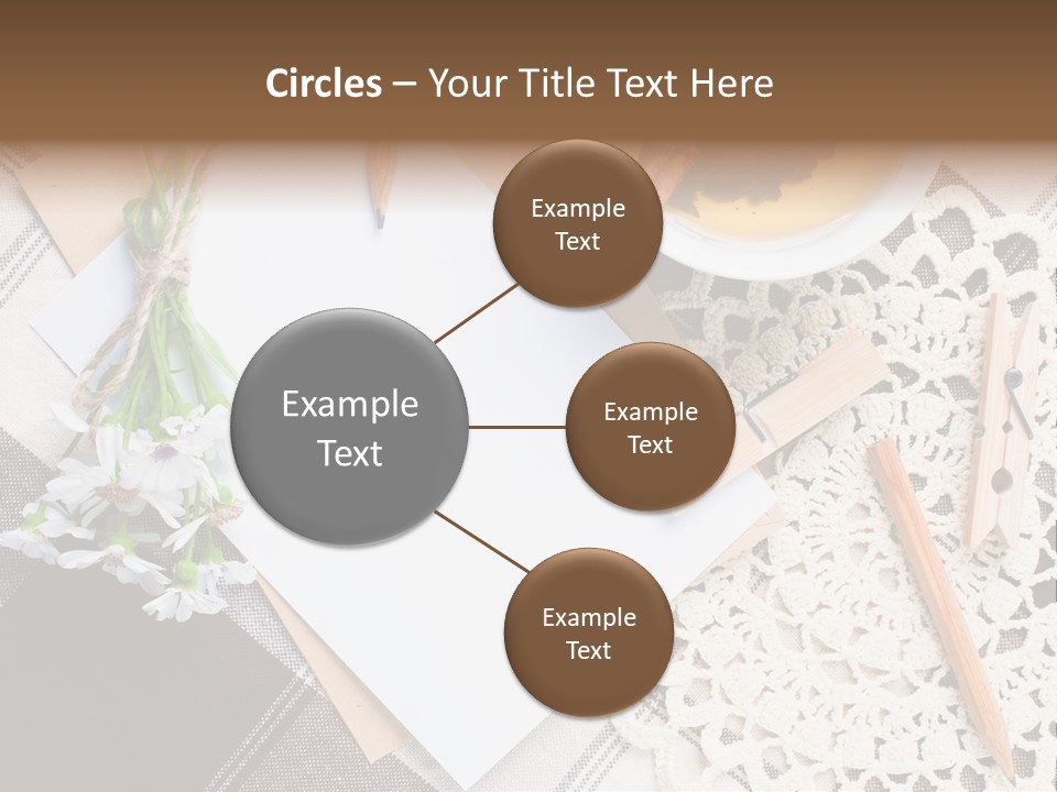 Beige Flowers Holiday PowerPoint Template