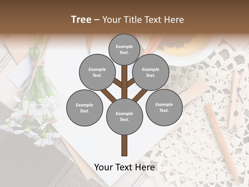 Beige Flowers Holiday PowerPoint Template