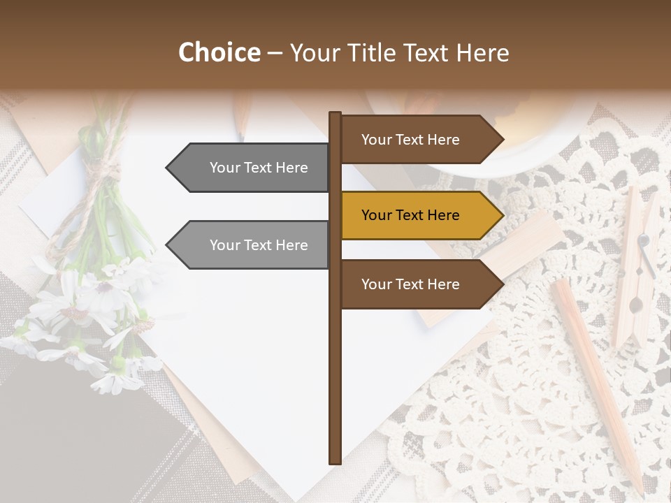 Beige Flowers Holiday PowerPoint Template