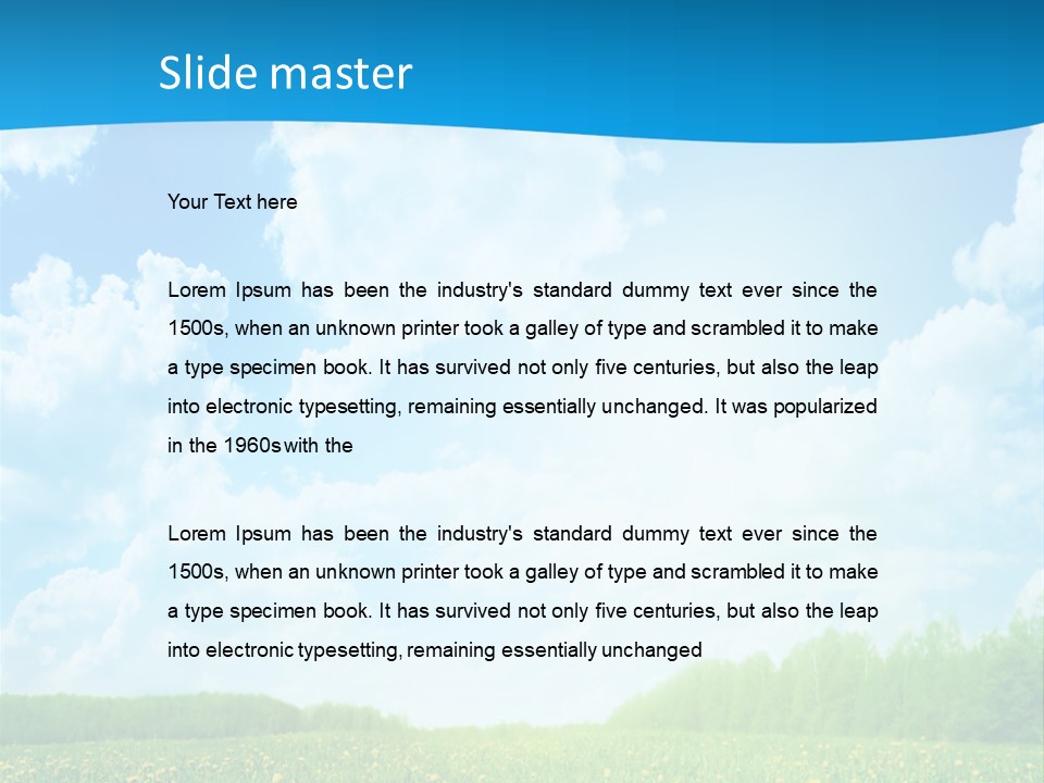 Sunlight Lush Pasture PowerPoint Template
