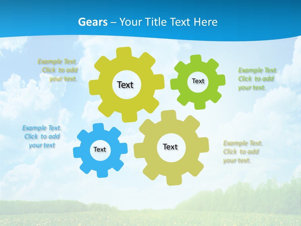 Sunlight Lush Pasture PowerPoint Template