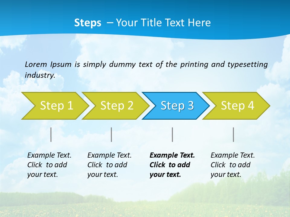 Sunlight Lush Pasture PowerPoint Template