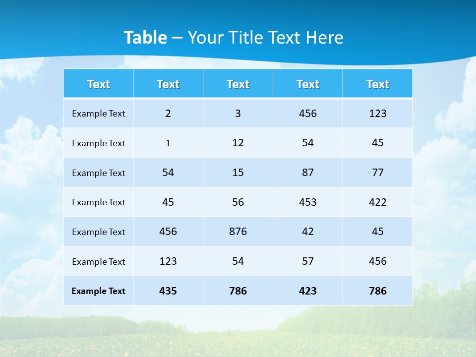 Sunlight Lush Pasture PowerPoint Template
