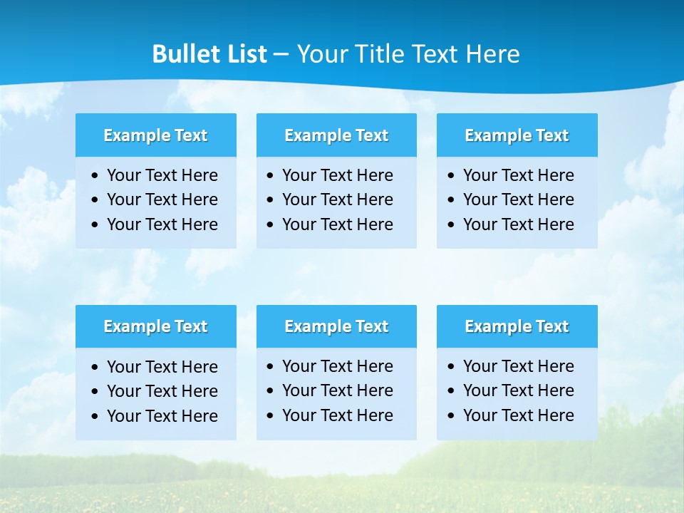 Sunlight Lush Pasture PowerPoint Template
