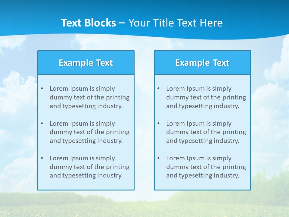 Sunlight Lush Pasture PowerPoint Template