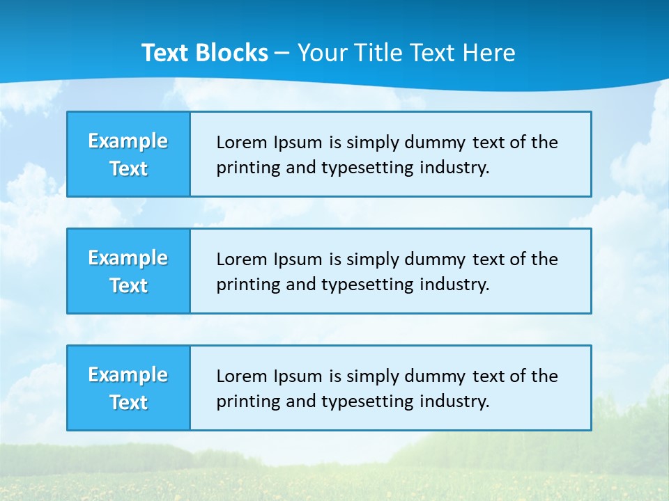 Sunlight Lush Pasture PowerPoint Template