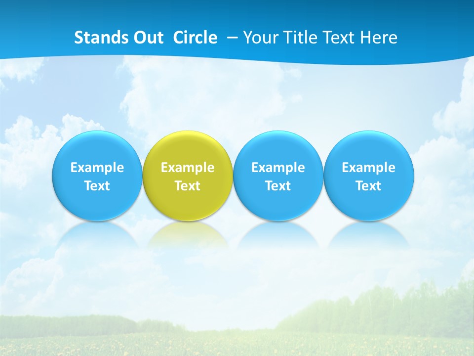 Sunlight Lush Pasture PowerPoint Template
