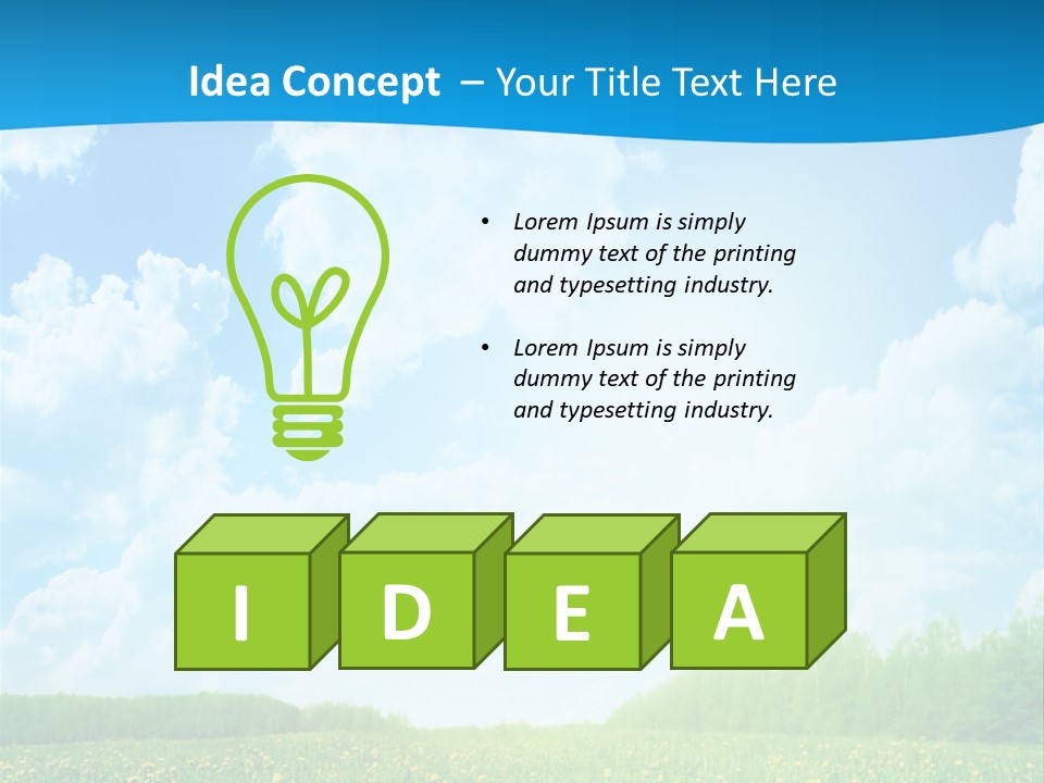 Sunlight Lush Pasture PowerPoint Template