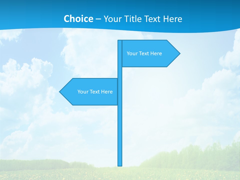 Sunlight Lush Pasture PowerPoint Template