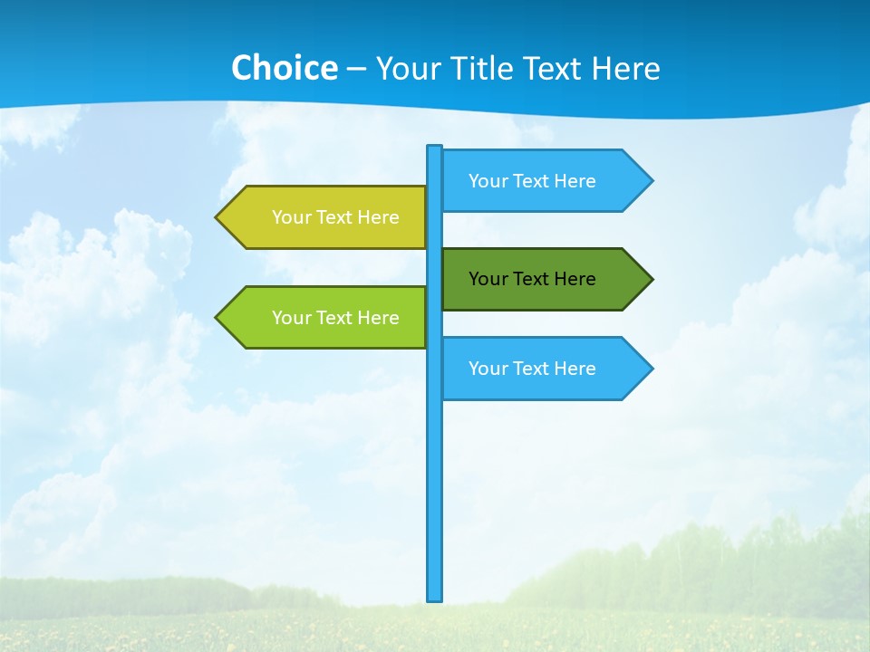 Sunlight Lush Pasture PowerPoint Template