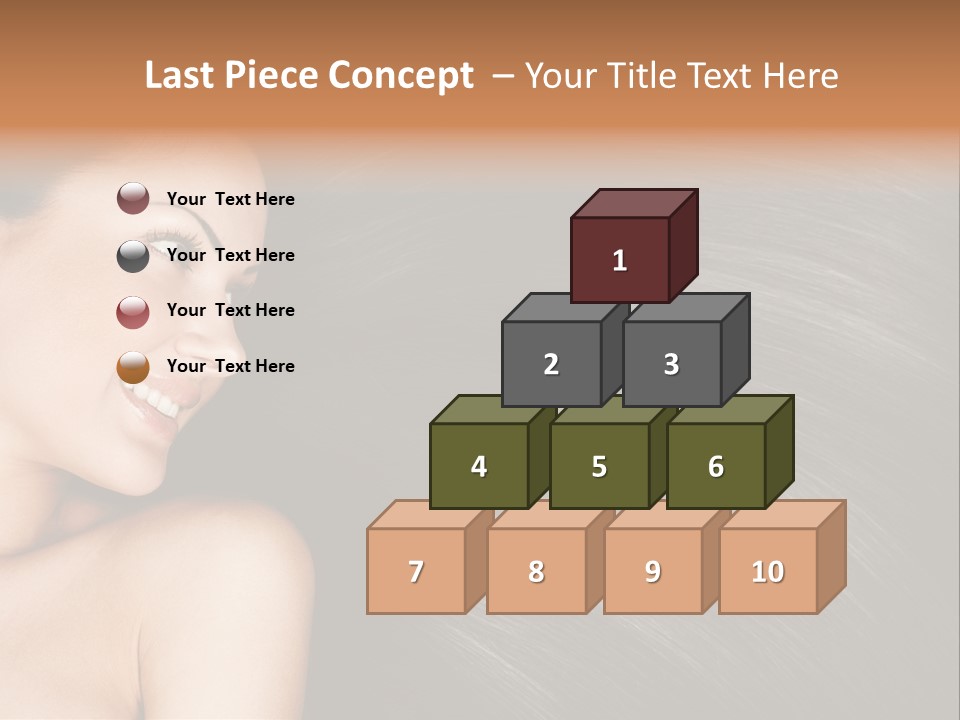 Studio Caucasian Girl PowerPoint Template