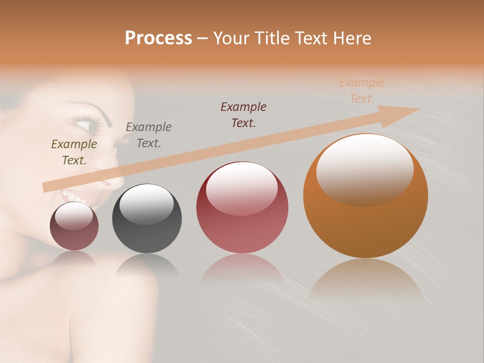 Studio Caucasian Girl PowerPoint Template