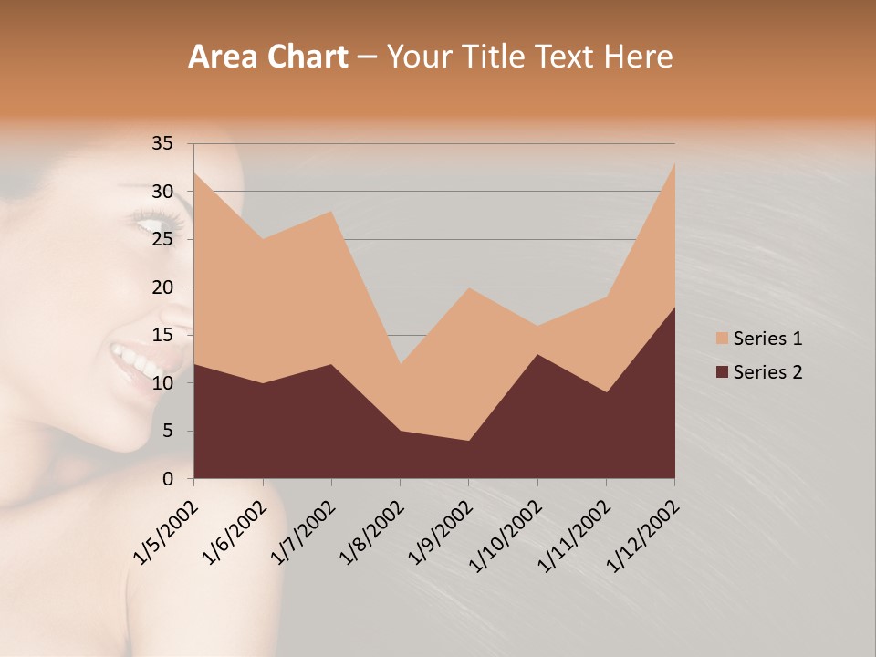 Studio Caucasian Girl PowerPoint Template