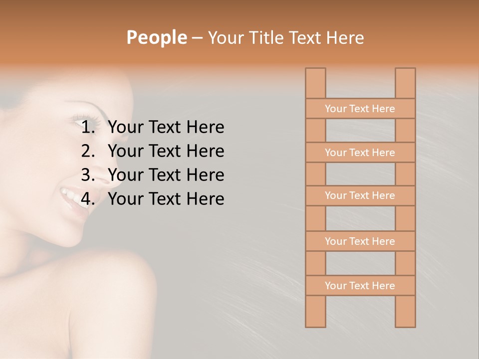 Studio Caucasian Girl PowerPoint Template