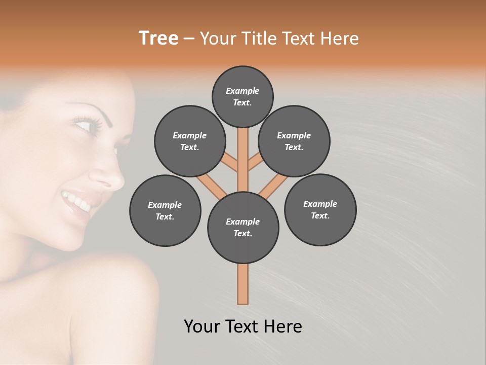 Studio Caucasian Girl PowerPoint Template