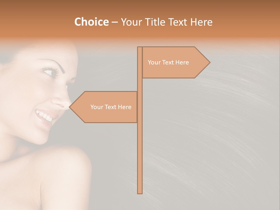 Studio Caucasian Girl PowerPoint Template