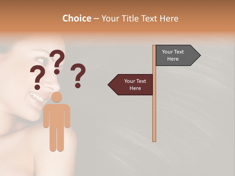 Studio Caucasian Girl PowerPoint Template