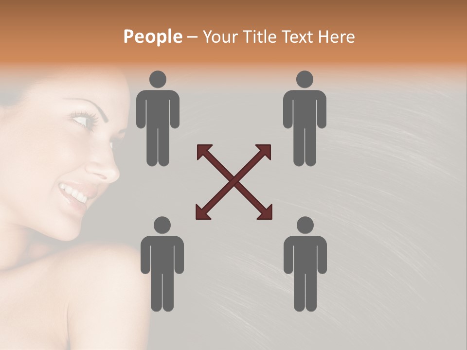 Studio Caucasian Girl PowerPoint Template