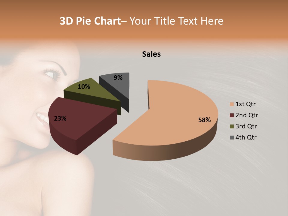 Studio Caucasian Girl PowerPoint Template