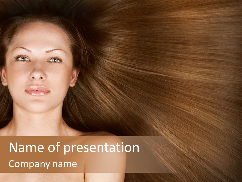 Beautiful Caucasian One PowerPoint Template