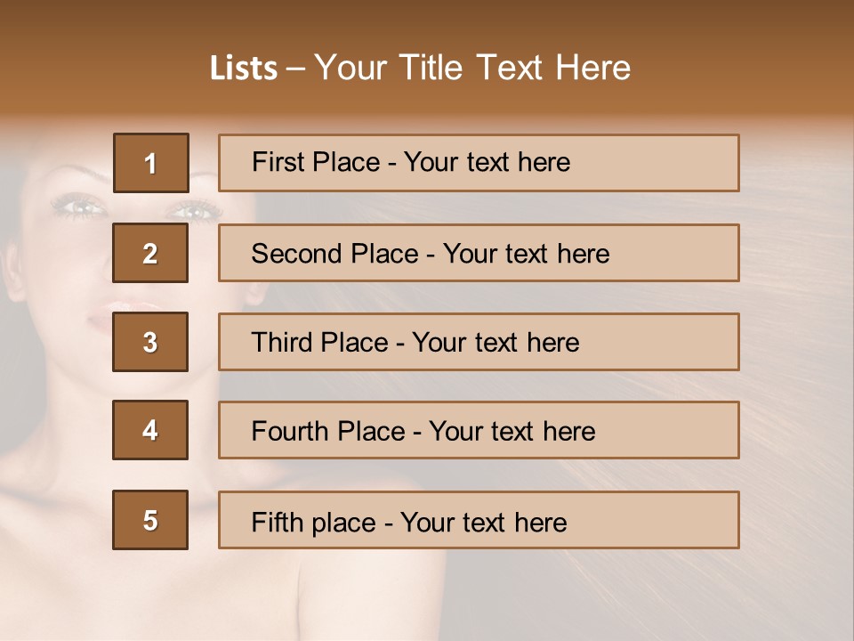 Beautiful Caucasian One PowerPoint Template