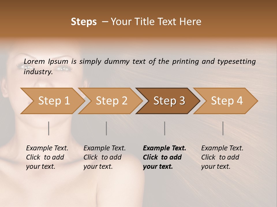 Beautiful Caucasian One PowerPoint Template