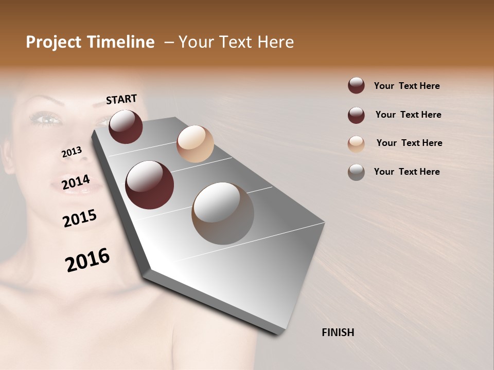 Beautiful Caucasian One PowerPoint Template