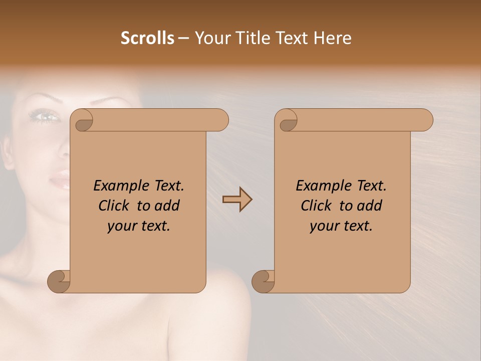 Beautiful Caucasian One PowerPoint Template