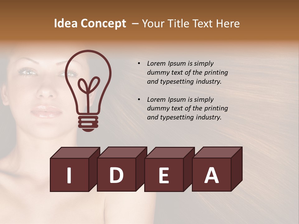 Beautiful Caucasian One PowerPoint Template