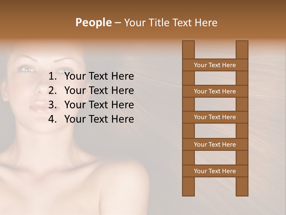 Beautiful Caucasian One PowerPoint Template