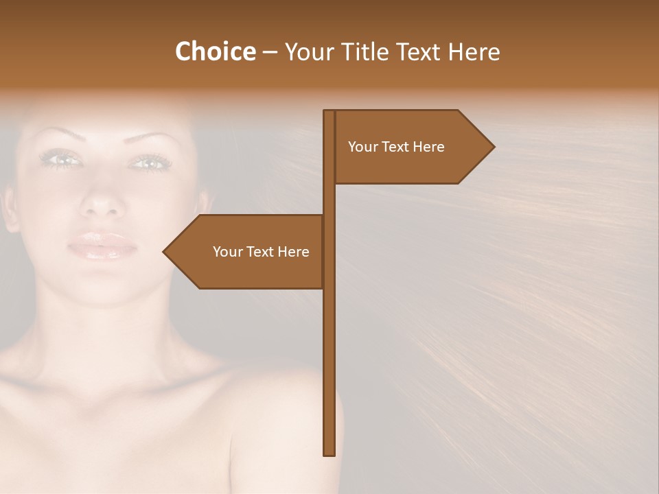 Beautiful Caucasian One PowerPoint Template