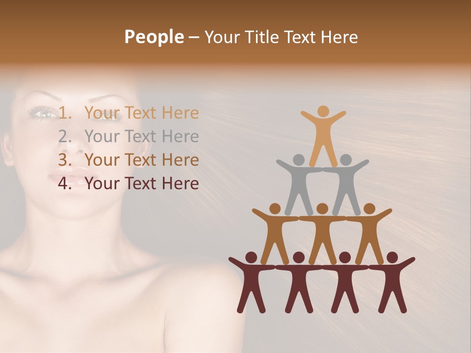 Beautiful Caucasian One PowerPoint Template