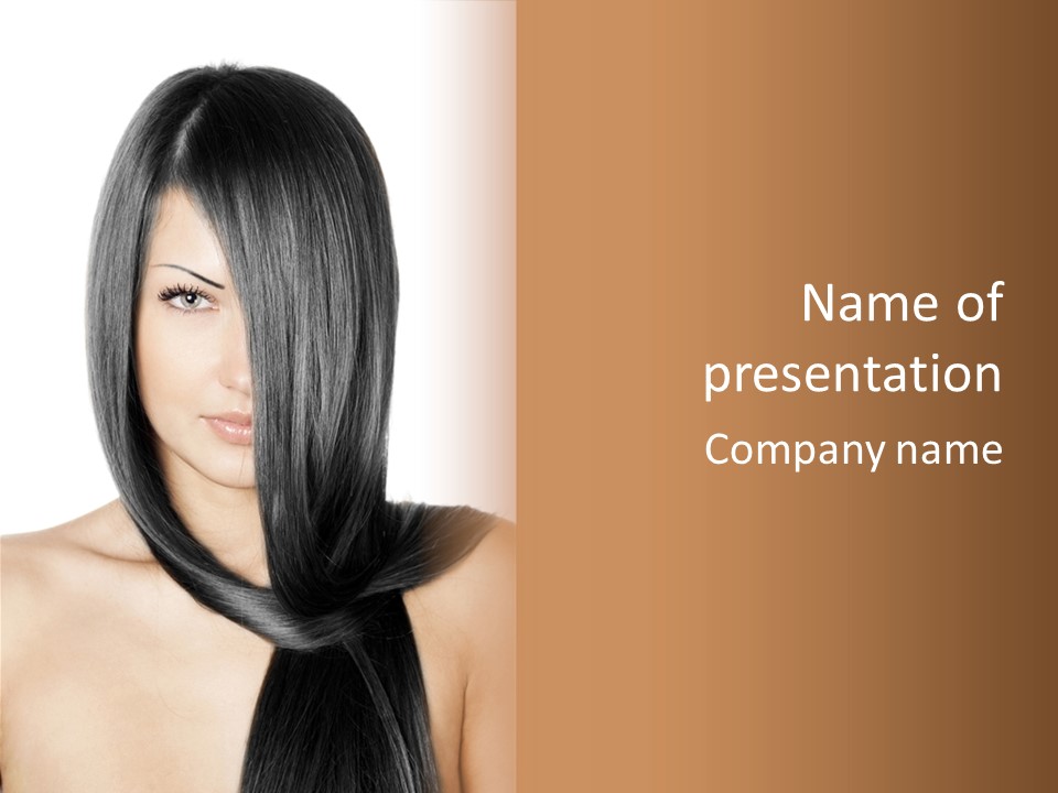 Isolated Nice Caucasian PowerPoint Template