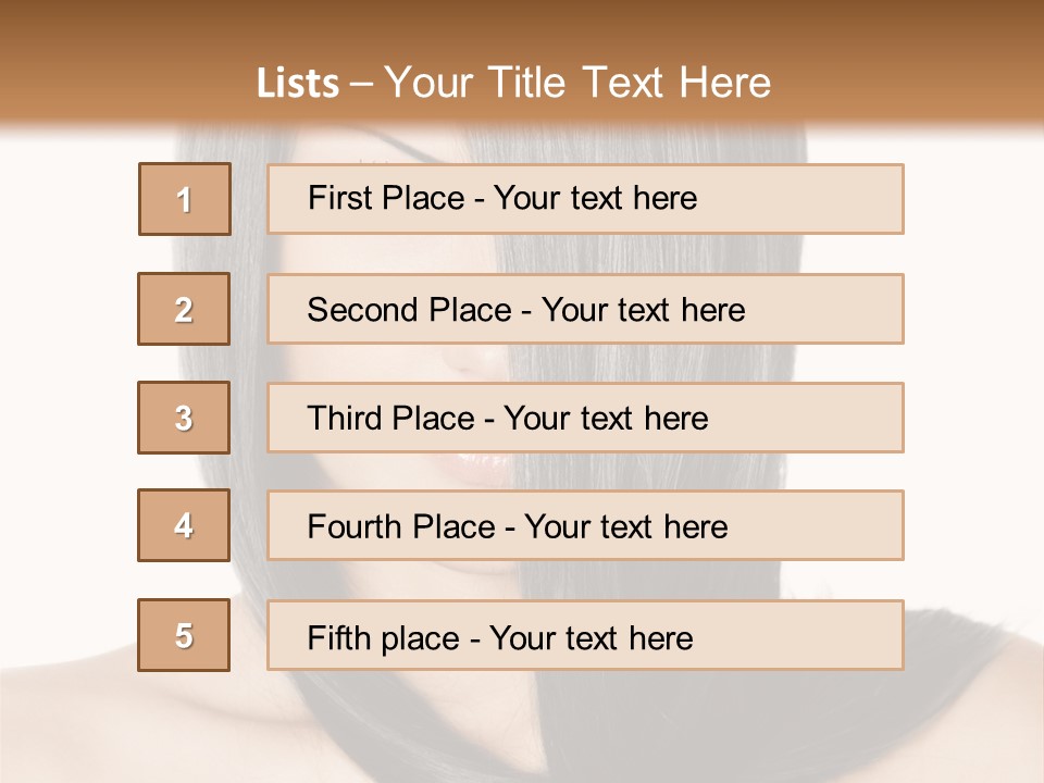Isolated Nice Caucasian PowerPoint Template