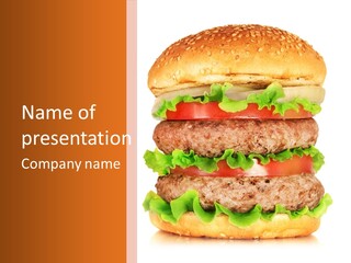 Hamburger Macro Lunch PowerPoint Template