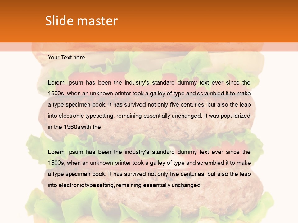 Hamburger Macro Lunch PowerPoint Template