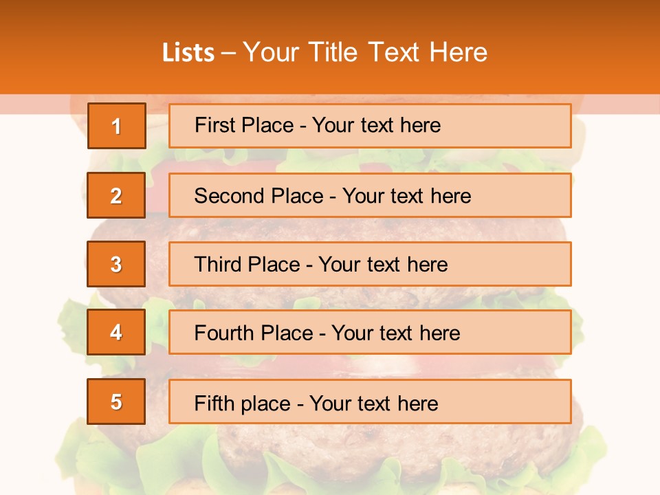 Hamburger Macro Lunch PowerPoint Template