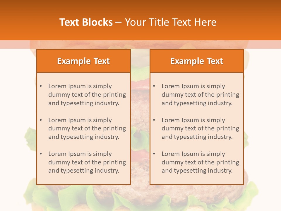 Hamburger Macro Lunch PowerPoint Template