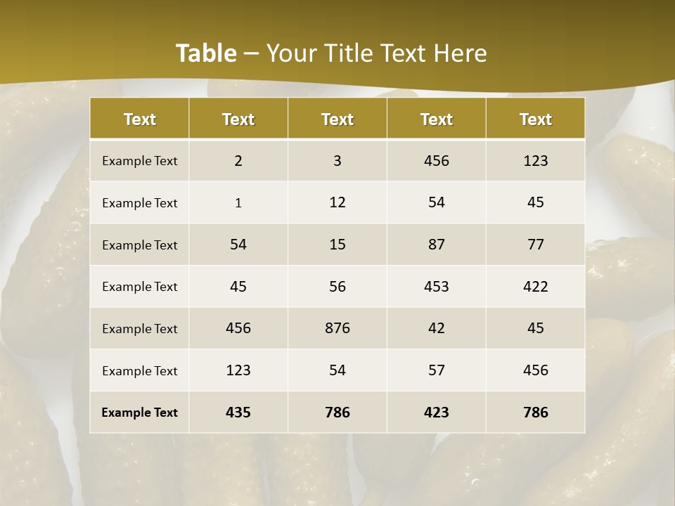 Vegetable Marinate Nutrition PowerPoint Template