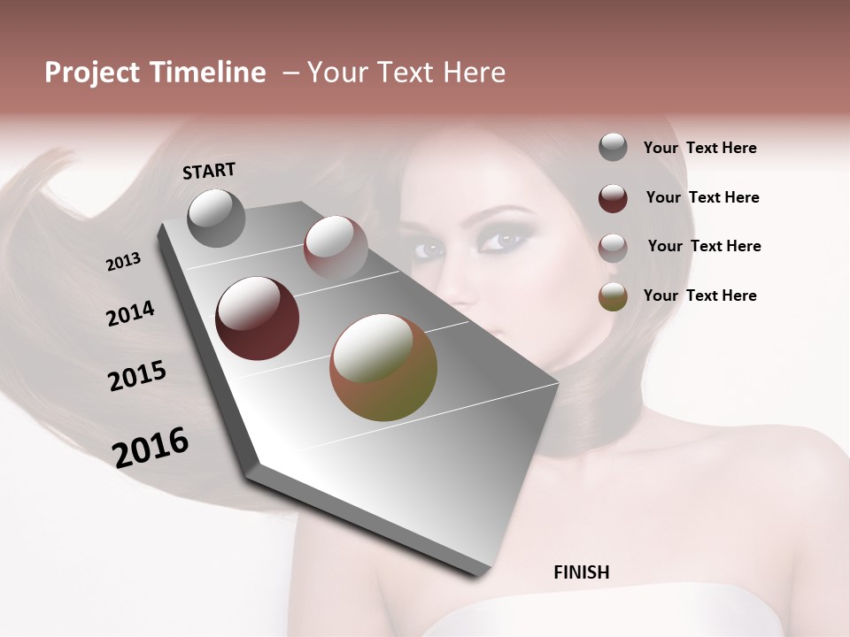 Horizontal Gloss Lying PowerPoint Template